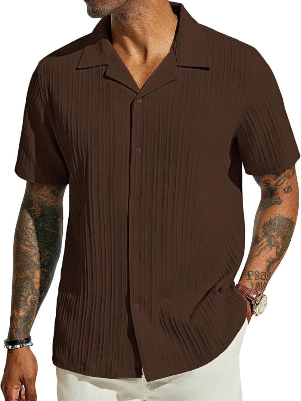 Men's Casual Short Sleeve Button Down Shirt - Lightweight, Stylish, Versatile